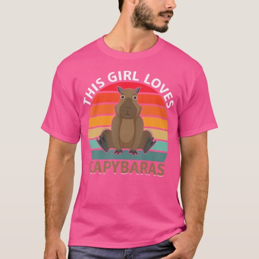 この女の子はキャピバラが大好き Tシャツ (正面)