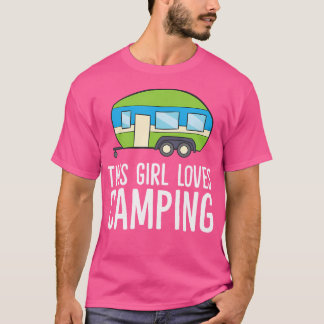 この女の子はキャンプが大好き Tシャツ