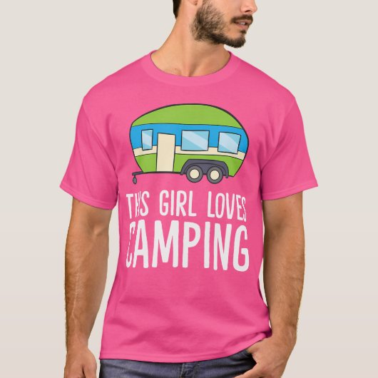 この女の子はキャンプが大好き Tシャツ (正面)