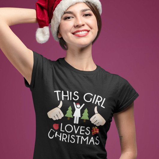 この女の子はクリスマスが大好き Tシャツ