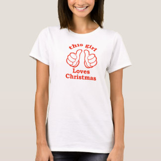 この女の子はクリスマスが大好き Tシャツ