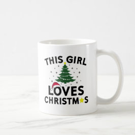 この女の子はクリスマスを愛します コーヒーマグカップ