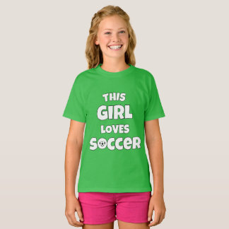 この女の子はサッカーが大好きだ Tシャツ
