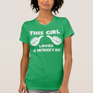 この女の子はセントパトリックズデイおもしろTシャツ Tシャツ