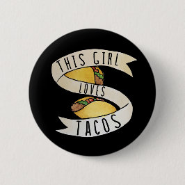 この女の子はタコスが大好きだ 缶バッジ