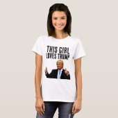 この女の子はドナルド・トランプ2024のTシャツを愛している Tシャツ (正面フル)