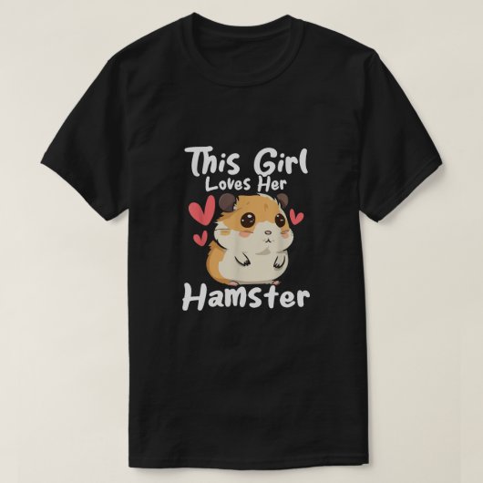 この女の子はハムスターが大好きだ Tシャツ (デザイン正面)