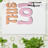 この女の子はハロウィーンが大好き キッチンタオル (折り畳み)