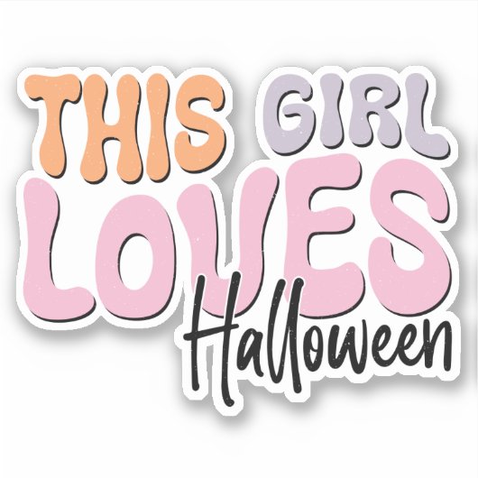 この女の子はハロウィーンが大好き シール (正面)