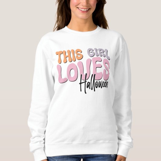 この女の子はハロウィーンが大好き スウェットシャツ (正面)