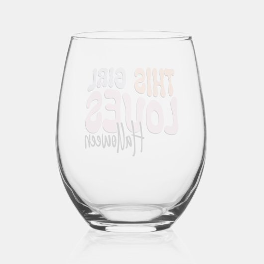 この女の子はハロウィーンが大好き ステムなしワイングラス (裏面)