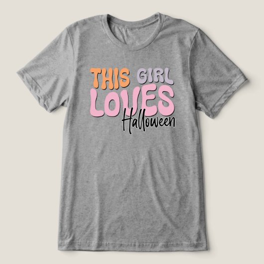 この女の子はハロウィーンが大好き トライブレンドＴシャツ (デザイン正面)