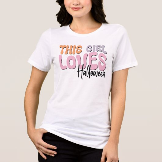 この女の子はハロウィーンが大好き トライブレンドＴシャツ (正面)