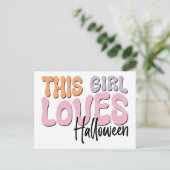 この女の子はハロウィーンが大好き ポストカード (スタンド正面)