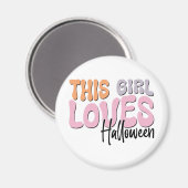 この女の子はハロウィーンが大好き マグネット (正面/裏面)