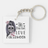 この女の子はハロウィーンを愛する キーホルダー (裏面)