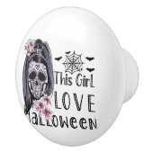 この女の子はハロウィーンを愛する セラミックノブ (右)