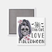 この女の子はハロウィーンを愛する マグネット (正面/裏面)