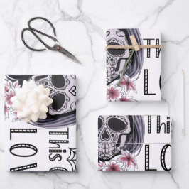 この女の子はハロウィーンを愛する ラッピングペーパーシート