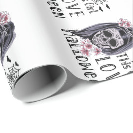 この女の子はハロウィーンを愛する ラッピングペーパー