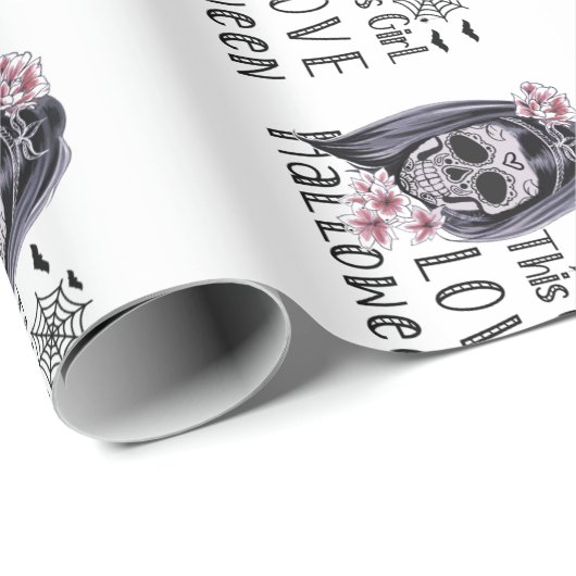 この女の子はハロウィーンを愛する ラッピングペーパー (ロールコーナー)