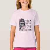 この女の子はハロウィーンを愛する Tシャツ (正面)