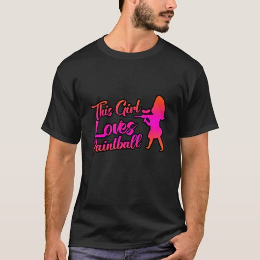 この女の子はペイントボールが大好き Tシャツ (正面)