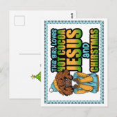 この女の子はホットチョコレートイエス&クリスマスが大好き ポストカード (正面/裏面)