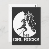 この女の子はロッククライミングが最高 ボルダリング カラビナ クライマー ポストカード (正面/裏面)