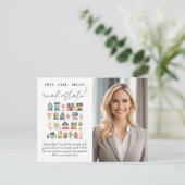 この女の子は不動産実在プロモーションを売る ポストカード (スタンド正面)