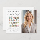 この女の子は不動産実在プロモーションを売る ポストカード (正面/裏面)