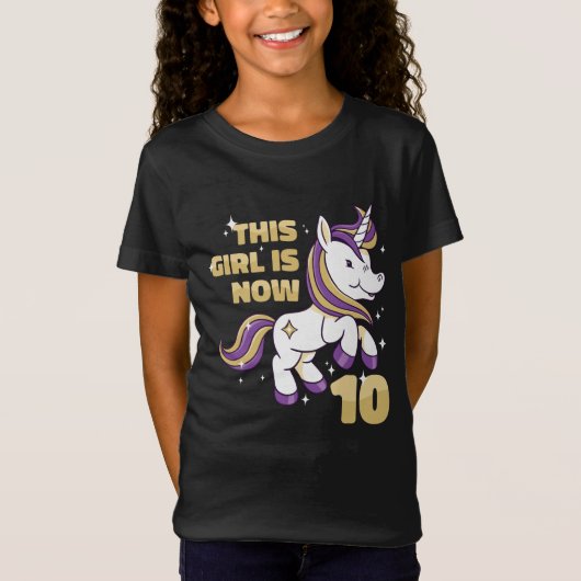 この女の子は今や2桁の10番目の誕生日 Tシャツ (正面)