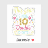 この女の子は今10の2桁だ シール (シート)