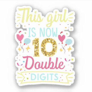 この女の子は今10の2桁だ シール