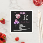 この女の子は今10の2桁体操だ スタンダードカクテルナプキン (インサイチュ)