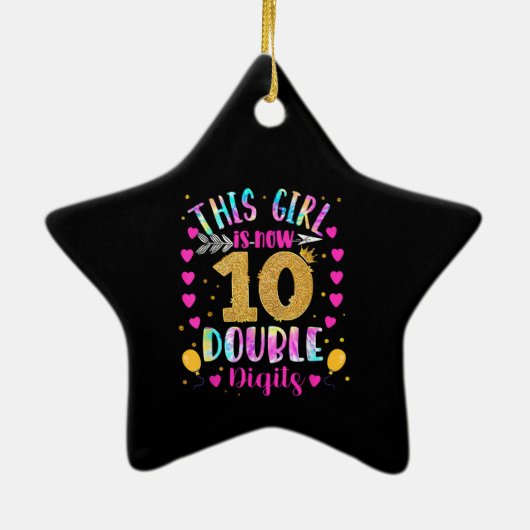 この女の子は今10ダブルデジット絞り染め セラミックオーナメント (裏面)