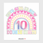 この女の子は今10ダブルデジット10歳の誕生日 シール (シート)