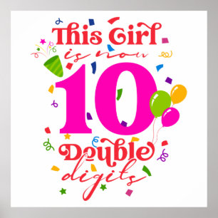 この女の子は今10ダブルデジット10th TシャツThr ポスター