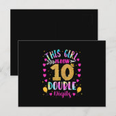 この女の子は今10歳 タイダイ ダブルディジット ポストカード (正面/裏面)