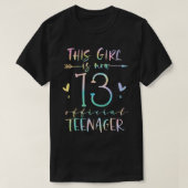 この女の子は今13公式10代の若者第13誕生日 Tシャツ (デザイン正面)