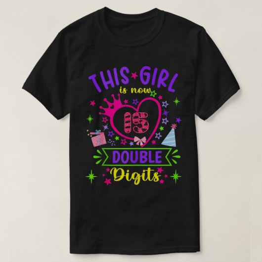 この女の子は今15 2009年2桁の誕生 Tシャツ (デザイン正面)
