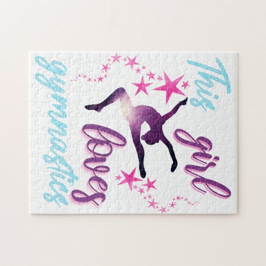 この女の子は体操が大好きで星躍る ジグソーパズル (横)