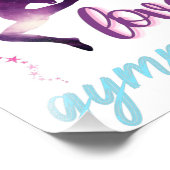 この女の子は体操が大好きで星躍る フォトプリント (角)