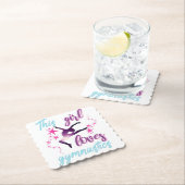 この女の子は体操が大好きで星躍る ペーパーコースター (インサイチュ)