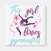 この女の子は体操が大好きで星躍る マグネット (正面)