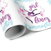 この女の子は体操が大好きで星躍る ラッピングペーパー (ロールコーナー)