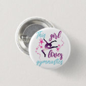 この女の子は体操が大好きで星躍る 缶バッジ (正面&裏面)
