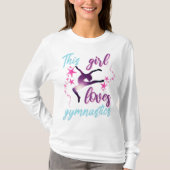 この女の子は体操が大好きで星躍る Tシャツ (正面)