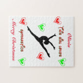 この女の子は体操のクリスマスが大好き ジグソーパズル (横)