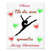 この女の子は体操のクリスマスが大好き フォトプリント            (正面)